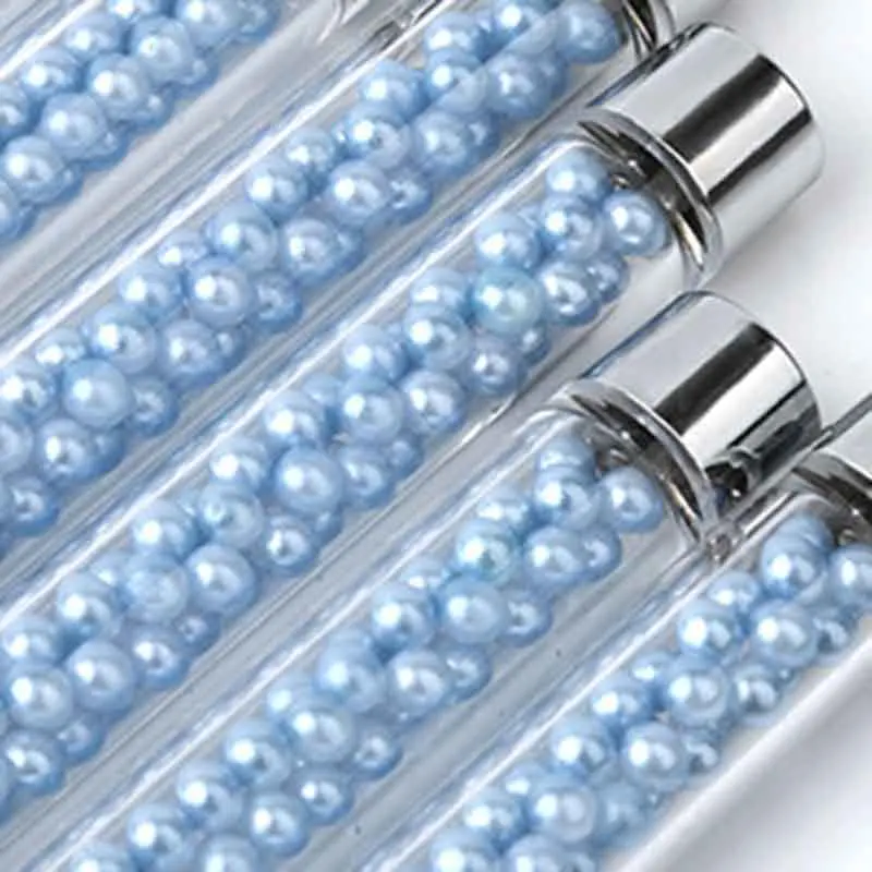 Ручка-подводка для дизайна ногтей с синим матовым покрытием ручка бисера