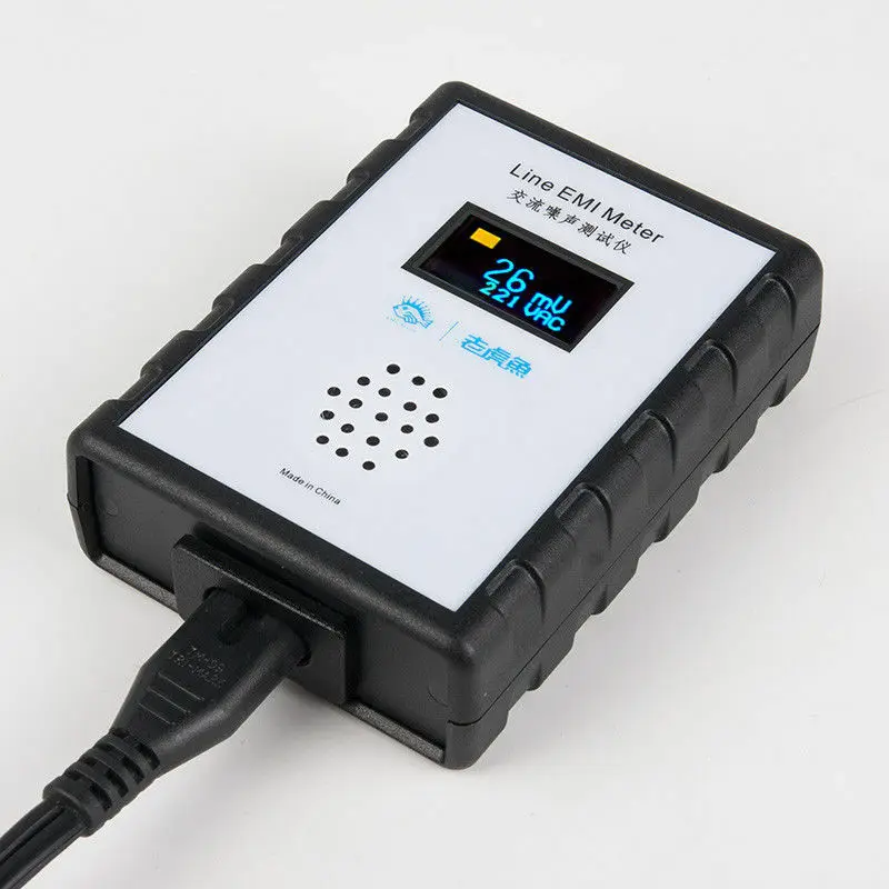 New OLED Digital Display Mains Noise Tester EMI Measuring Instrument Broadband AC Power Supply Ripple Analyzer line EMI meter