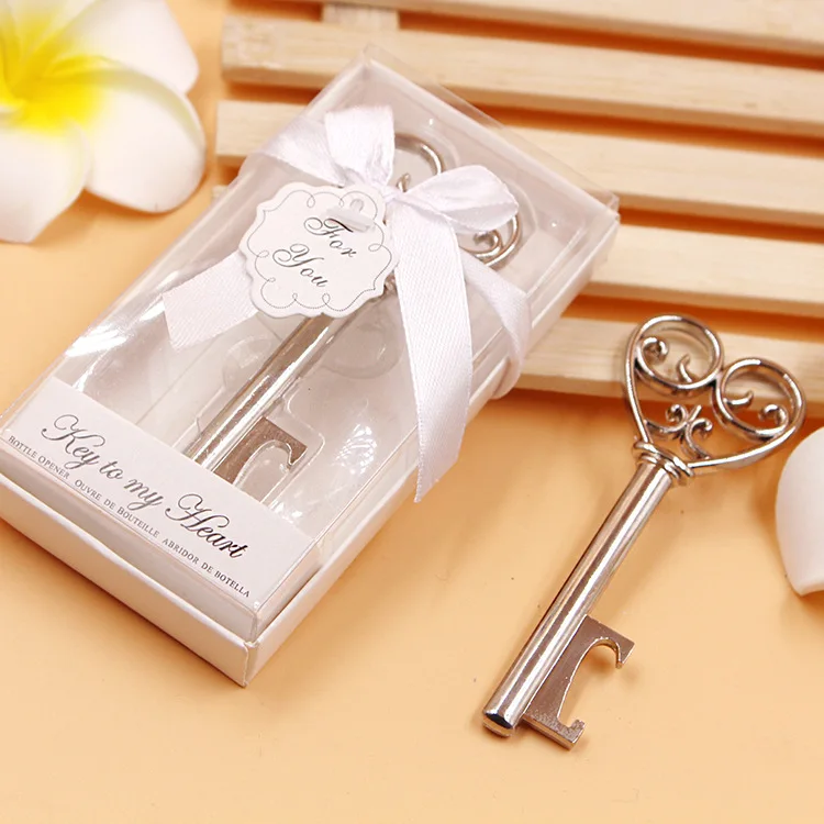 Бесплатная доставка 100 шт. открывалка для бутылок ключ к вашему сердцу из сплава в