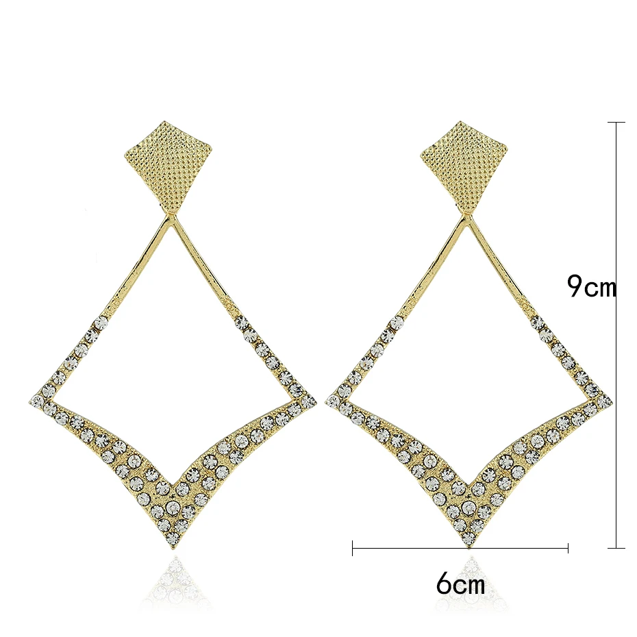 MIDOJEWELRY богемный падение длинные большой сплава моды Стразами серьги для женщин