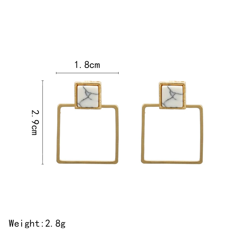 Женские серьги гвоздики в Корейском стиле миниатюрный геометрический
