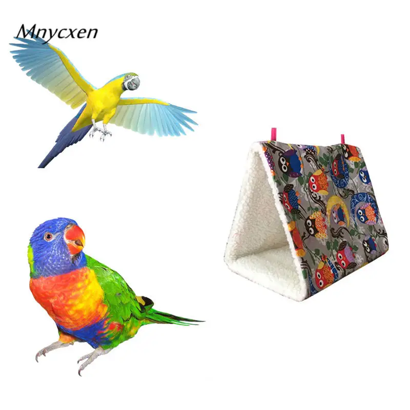 Плюшевый гамак для птиц попугаев клетка табака строительная двухъярусная