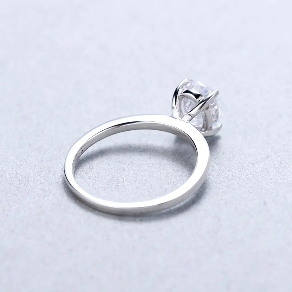 Gem's Ballet 2.79Ct овал, куб, цирконий обручальное кольцо, подлинный 925 пробы, серебряное кольцо для женщин, модное ювелирное изделие