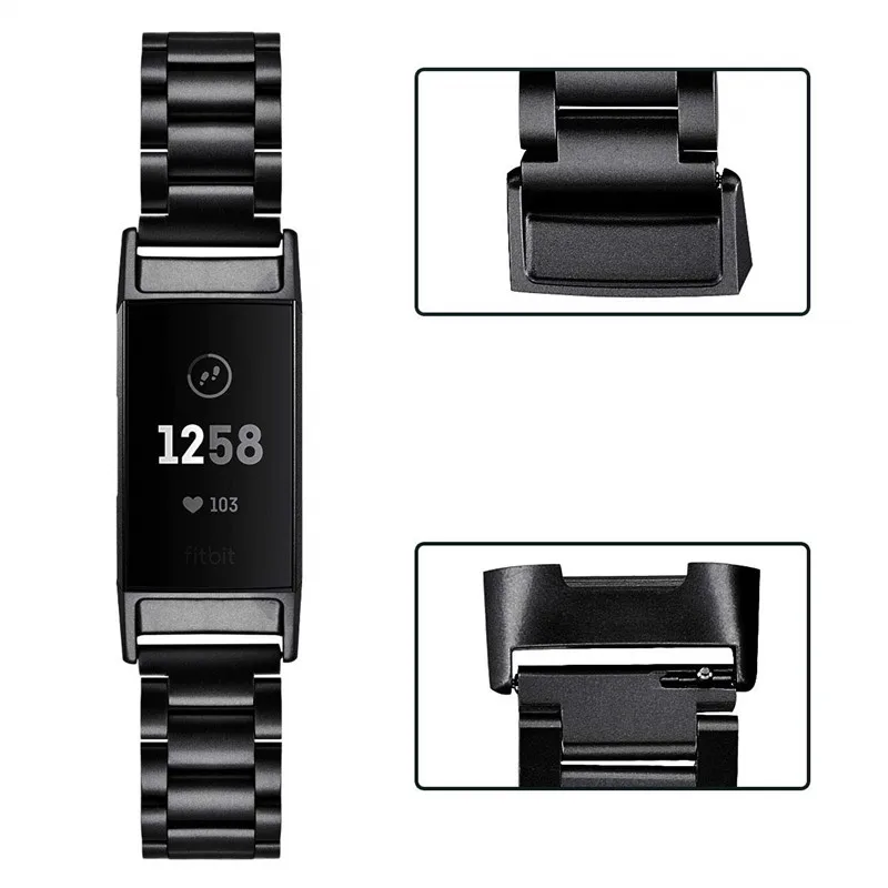 Браслет из нержавеющей стали ремешок для Fitbit Charge 3 Band Замена браслета Fit Bit Charge3