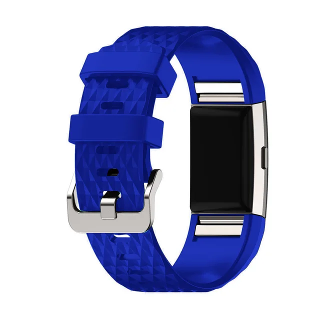 Pin blue Силиконовый ремешок для часов Fitbit Charge 2 Smart Watch Band спортивный сменный Браслет для Fitbit Charge2 аксессуары для часов - Цвет: Pin blue