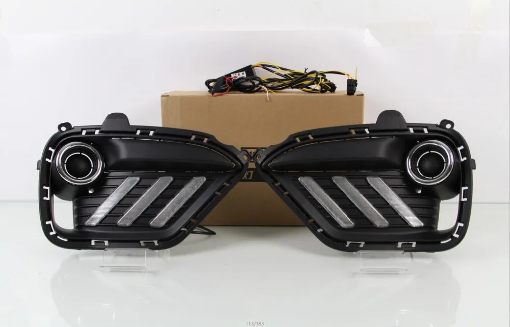Светодиодный дневный ходовой светильник DRL с желтым сигналом поворота s для KIA K2 RIO