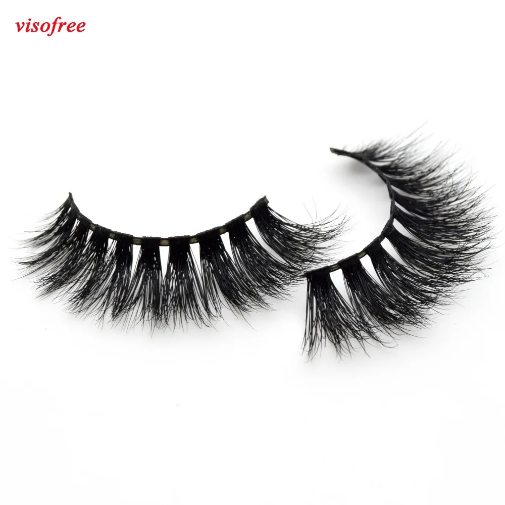 Visofree ресницы 3D норковые ручная работа полные толстые Объемные Накладные без
