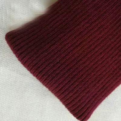wine-red 1 шт.(7*40 см) анти-пилинг трикотажные манжеты ребристые бесшовные нитки манжеты для брюк утолщенный пуховик манжеты - Цвет: wine-red