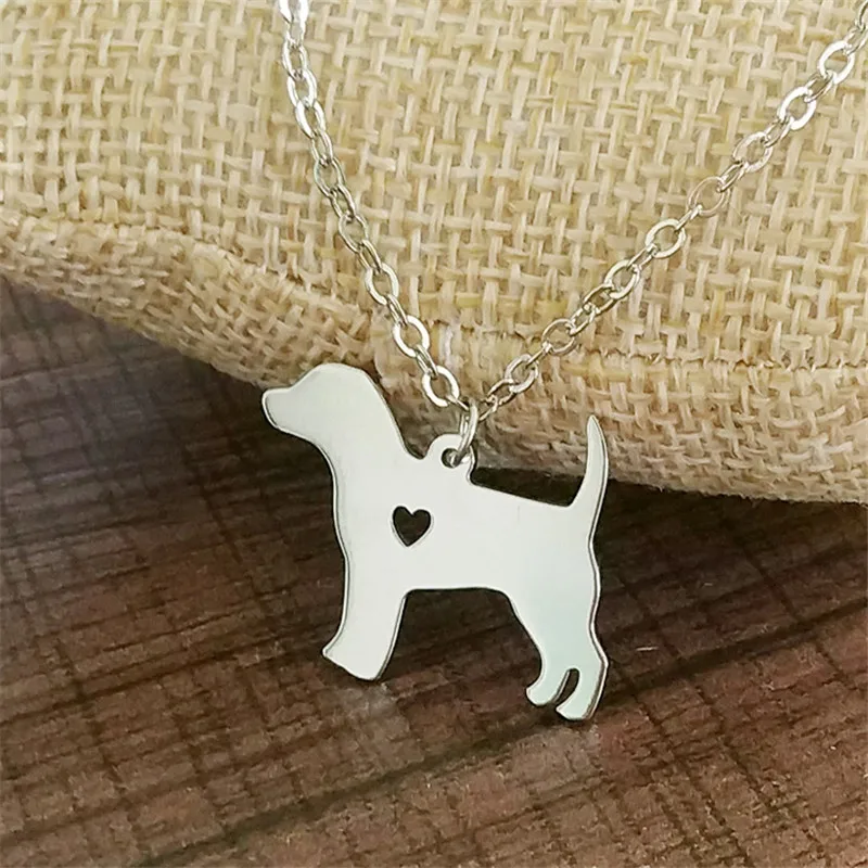 Ожерелье с подвеской в виде сердца из нержавеющей стали 304|heart pendant|beagle necklaceheart pendant