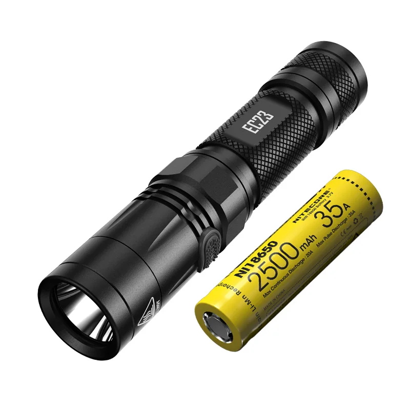 NITECORE EC23 фонарик комплект XHP35 HD E2 светодиодный max 1800 люмен 8 режимов Тактический фонарь с 18650 батареей NITECORE I2 зарядное устройство
