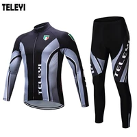 2017 teleyi team mens bike cycling jersey suit ropa ciclismo bicycle long sleeve bib pants sports wear sets s xxxl