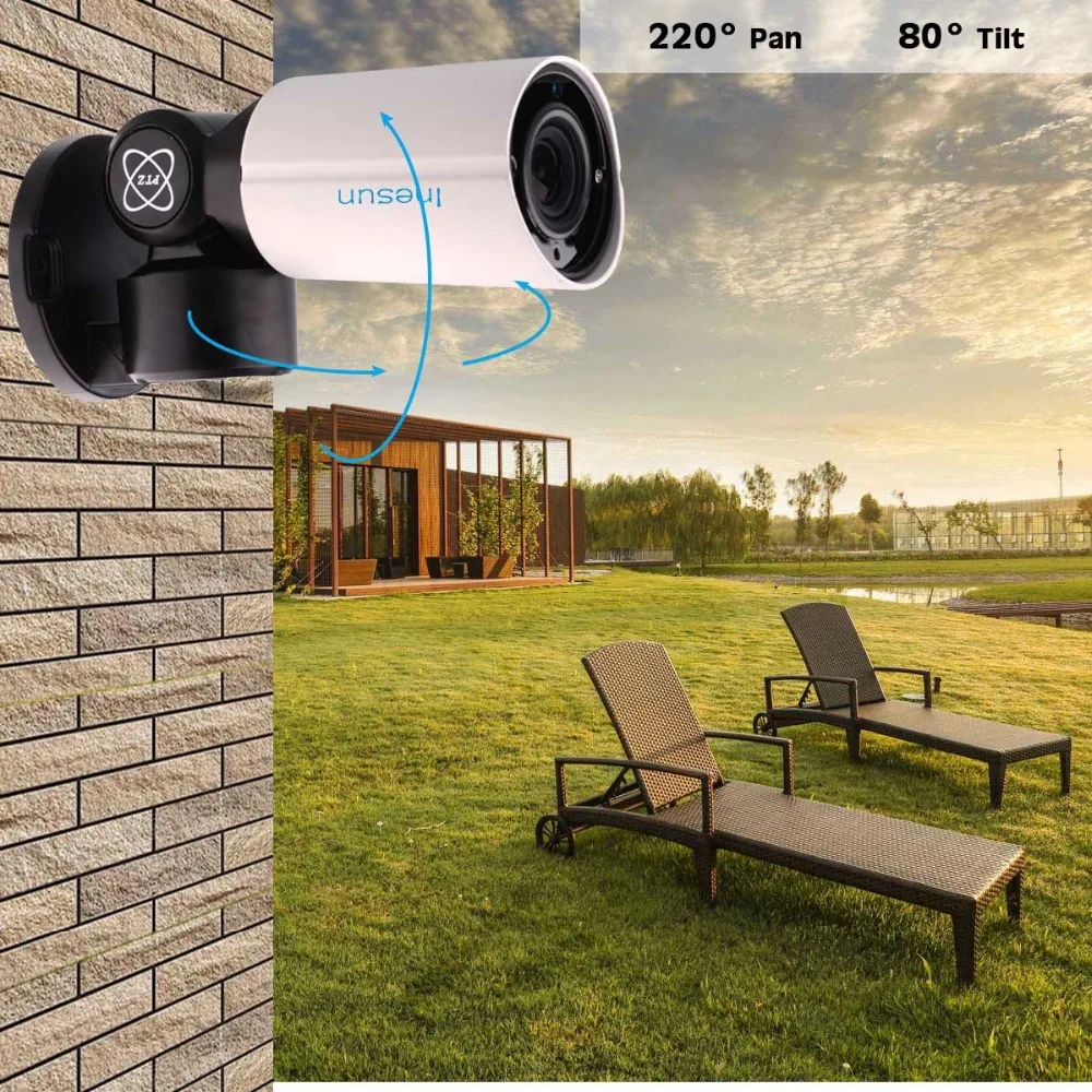 Inesun HD 1080p Открытый безопасности Камера, 2MP Гибридный 4-в-1 видеорегистратор AHD TVI/CVI/CVBS видеонаблюдения PTZ Камера, 4X Оптический зум, 120ft Ночное видение