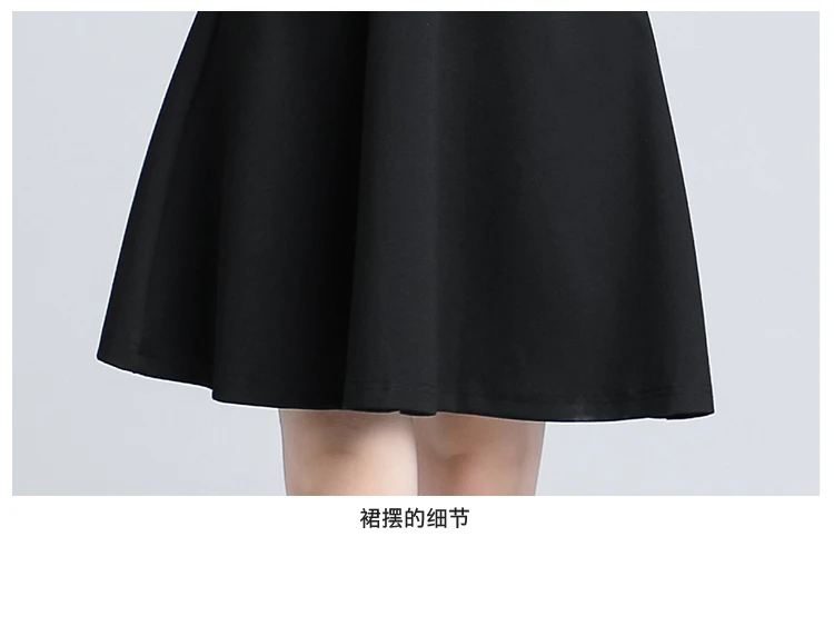 Осеннее женское платье с длинными рукавами и вышивкой Vestidos Casuales Mujer, черное офисное платье миди Lange Jurken K6202