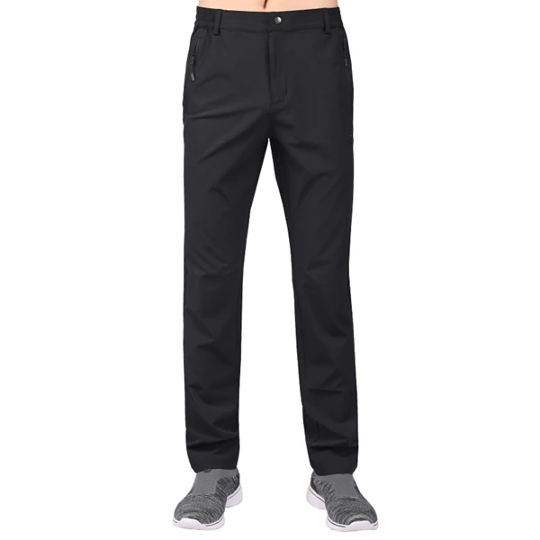 Men Black Tectop мужские летние штаны, высокие эластичные походные Беговые брюки, быстросохнущие штаны - Цвет: Men Black