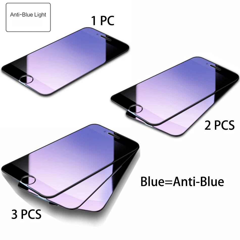 Защитное стекло ROCK для iPhone 6, 6s, 7, 8 plus, Синяя Прозрачная защитная пленка для экрана, 3 шт., 2 шт. для iPhone 8, 7, 6, 6s Plus, закаленное стекло
