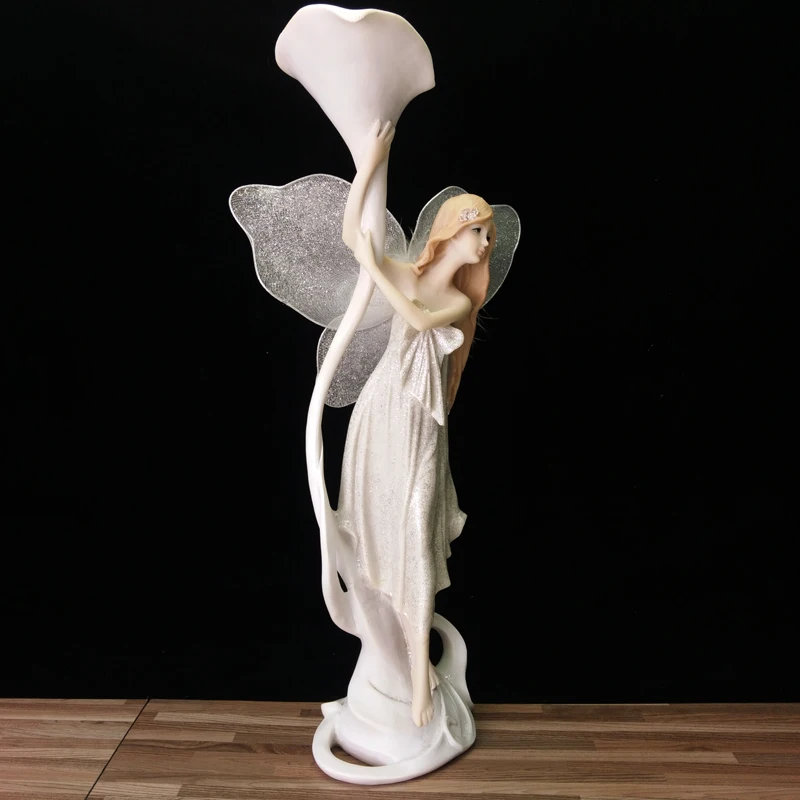 Полимерная кукла ангел Садовый цветок феи статуи Декоративная скульптура