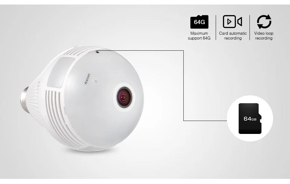 KERUI светодиодный светильник 960P Беспроводная лампа 360 панорамная WIfi ip-камера рыбий глаз лампа домашняя охранная камера наблюдения лампада