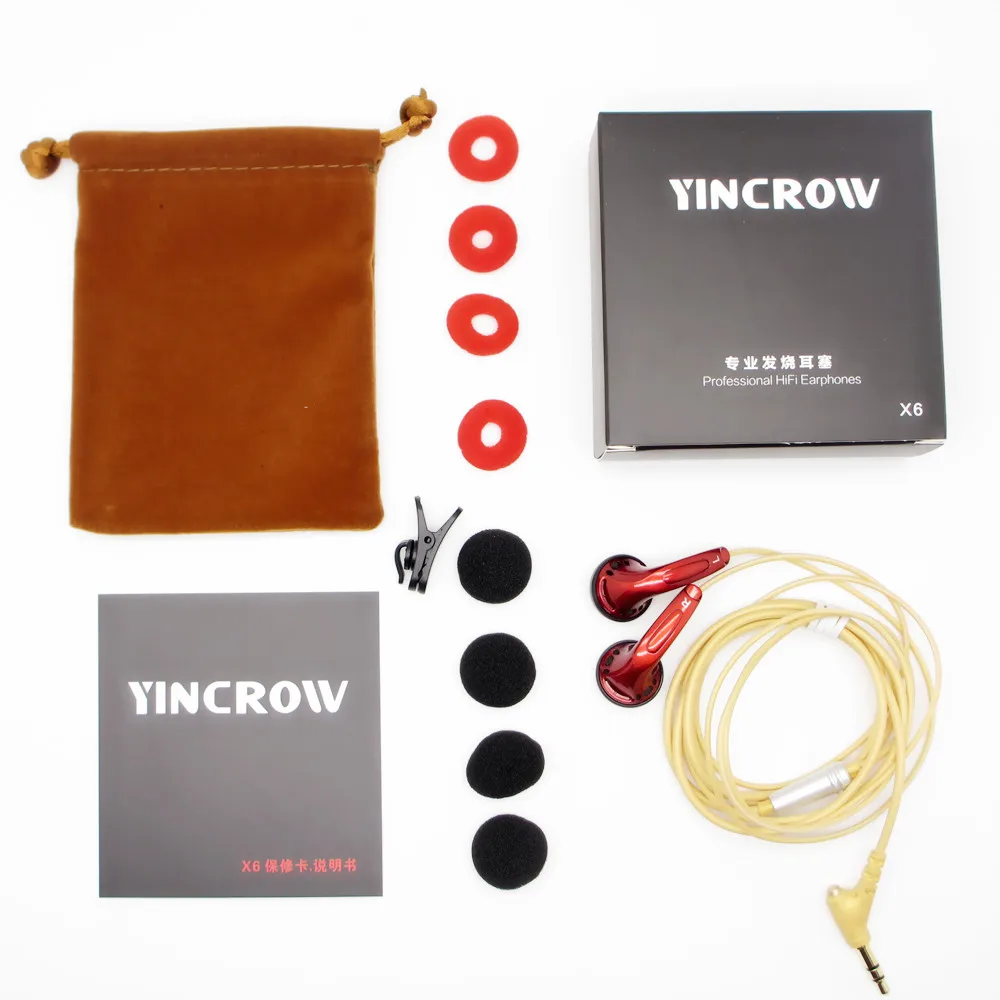 Оригинальные наушники вкладыши YINCROW X6 3 5 мм с плоской головкой профессиональные Hi