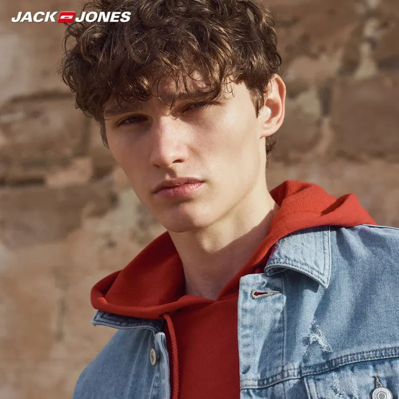 Мужской джинсовый Тренч JackJones длинный средней длины из 100% хлопка уличная одежда