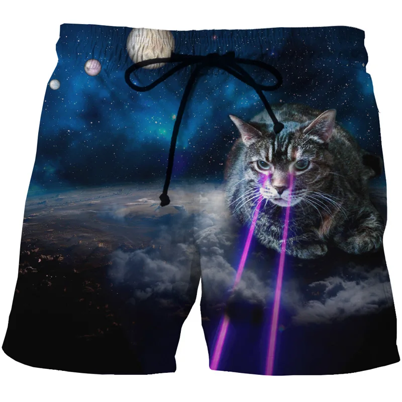 

Cloudstyle laser cat shorts elastic men board shorts mens summer shorts Purple mens sheer swimwear S-5XL Drawstring shorts