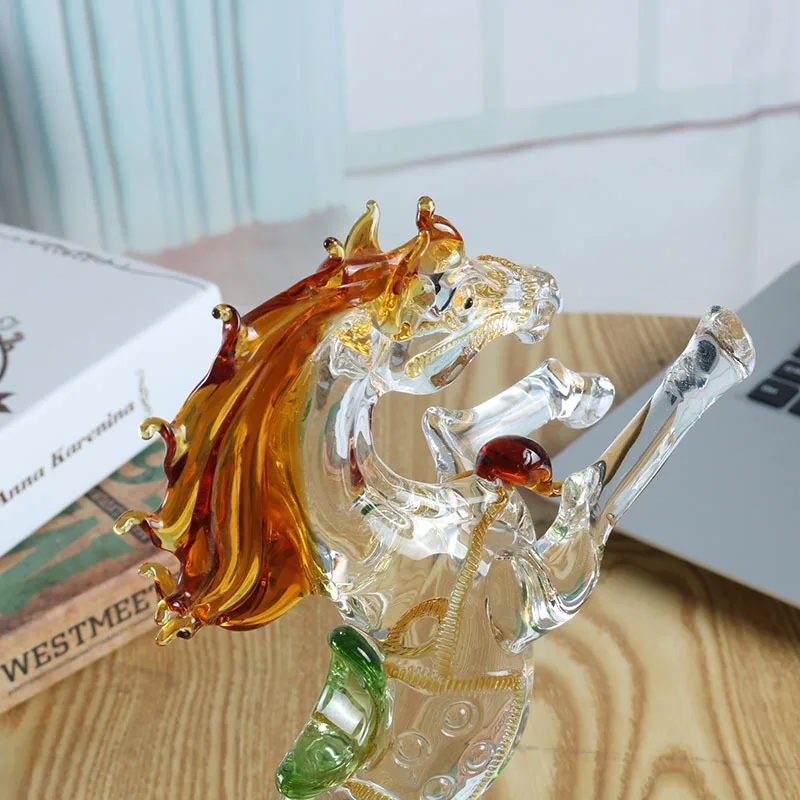 Хрустальное стекло лошадь статуэтка коллекция Лошадь Животное Paperweight украшение