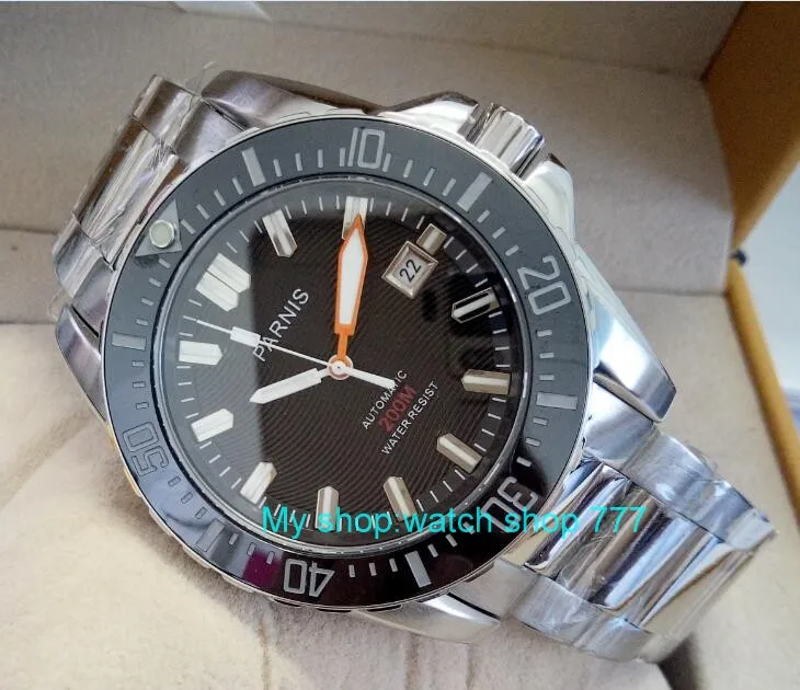 Мужские часы PARNIS автоматические с сапфировым стеклом светящиеся 43 мм 21|watches