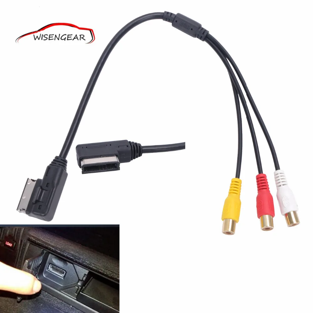 Ами MMI RCA 3RCA DVD видео аудио Вход Aux кабель Провода для VW Audi A3 A4 A6 A7 A8 q5 Q7 R8 car-ba65 C/5 |