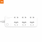 Электрическая розетка Xiaomi Mijia Smart, 6 портов, переключатель синхронизации, патч-плата, приложение, Wi-Fi, пульт дистанционного управления, розетка
