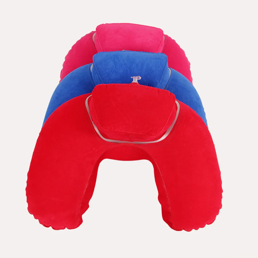 Портативная подушка для путешествий надувная U образная шеи из ПВХ полета