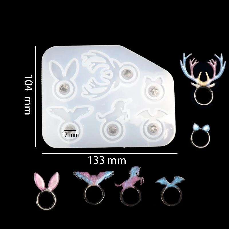 1 шт. кольцо Комбинации ремесла Сделай Сам прозрачный УФ эпоксидной смолы