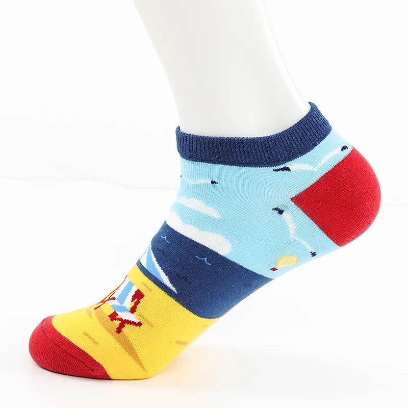 

[COSPLACOOL]2019 Spring Summer Styles Casual Men's Ankle Socks Cartoon Comfortable Funny Socks Warm Skarpetki Harajuku Sokken