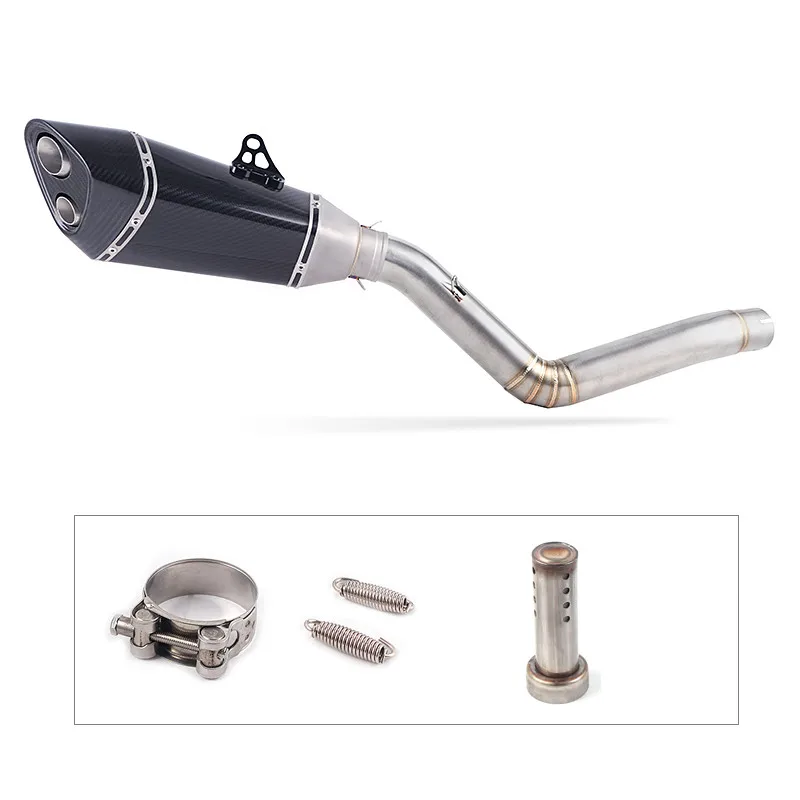 TRK502 мотоциклетная глушитель труба Akrapovic гоночная полная выхлопная система средняя Соединительная труба без шнуровки для Бенелли TRK 502 дБ-убийца