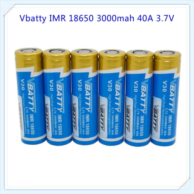 Vbatty 3 шт. 100% Оригинальный Новый 18650 3000 мАч перезаряжаемый аккумулятор 7 В IMR1865025 40A