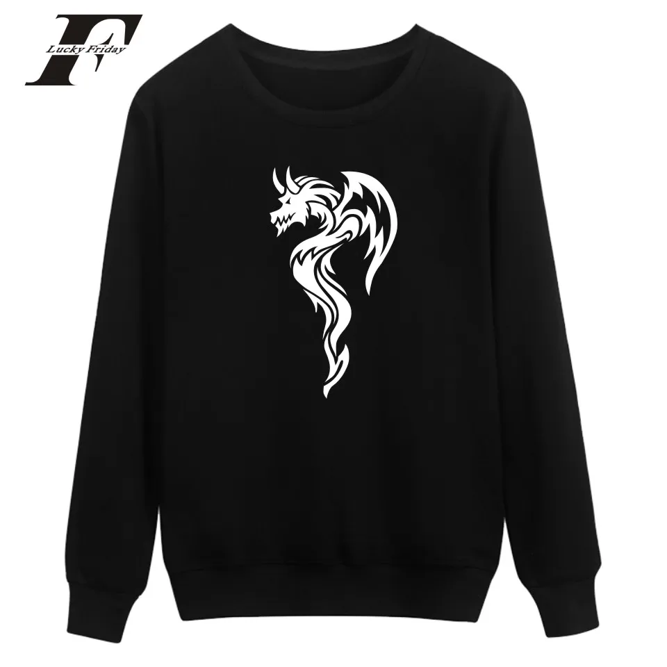 Хип-хоп толстовки luckyfridayf аниме злой Дракон печатных толстовка мужская moletom masculino