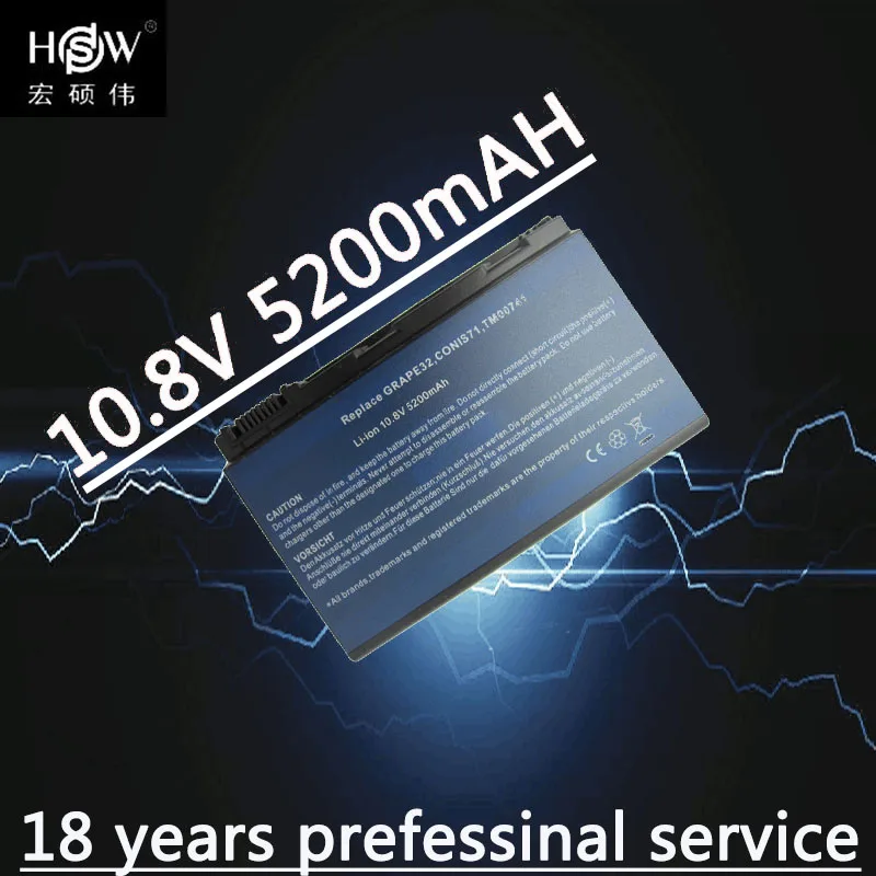 HSW 6 ячеек аккумулятор CONIS71 для ACER Extensa 5210 5220 5230 5420 5610 5620 5630 7220 7620 TravelMate 5320 5520 5530 5710