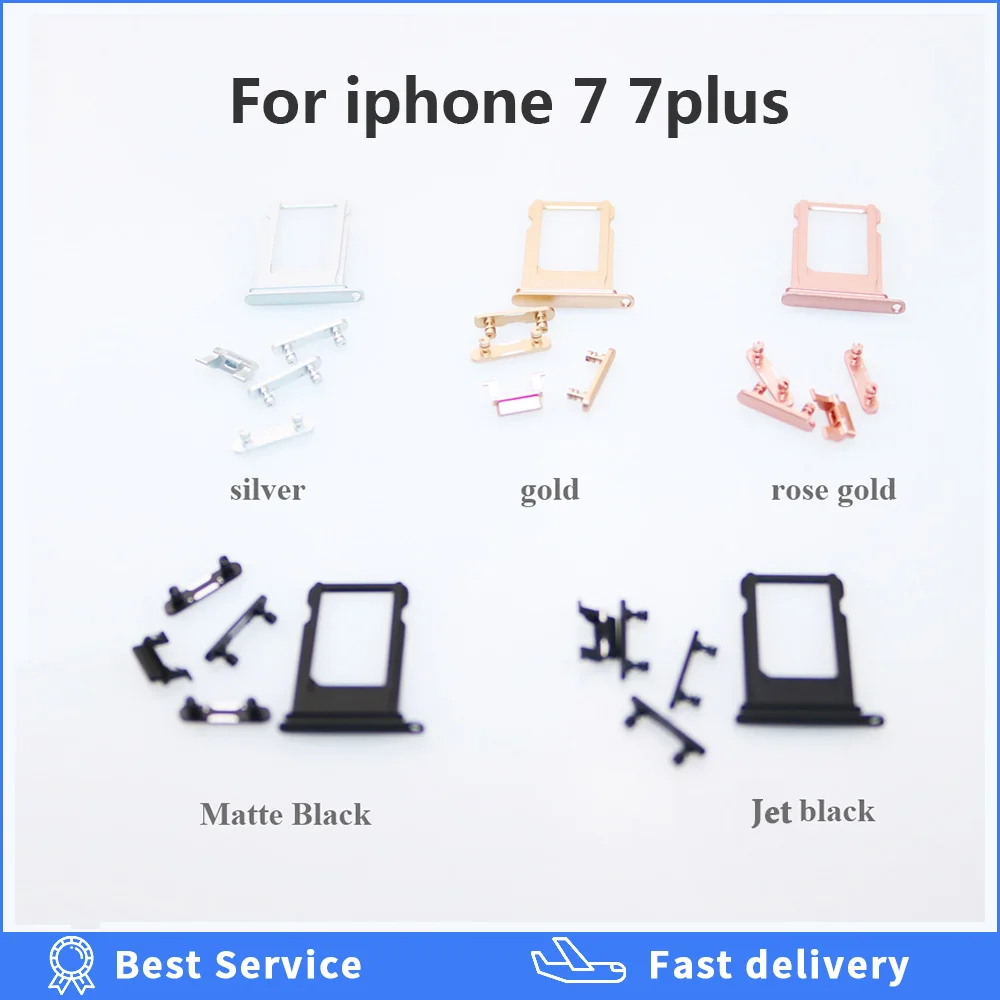 

Полный набор переключателей питания, кнопка отключения звука, Боковая кнопка для iPhone 7, 7 Plus, 7 p, полный комплект, запасные части для apple phone