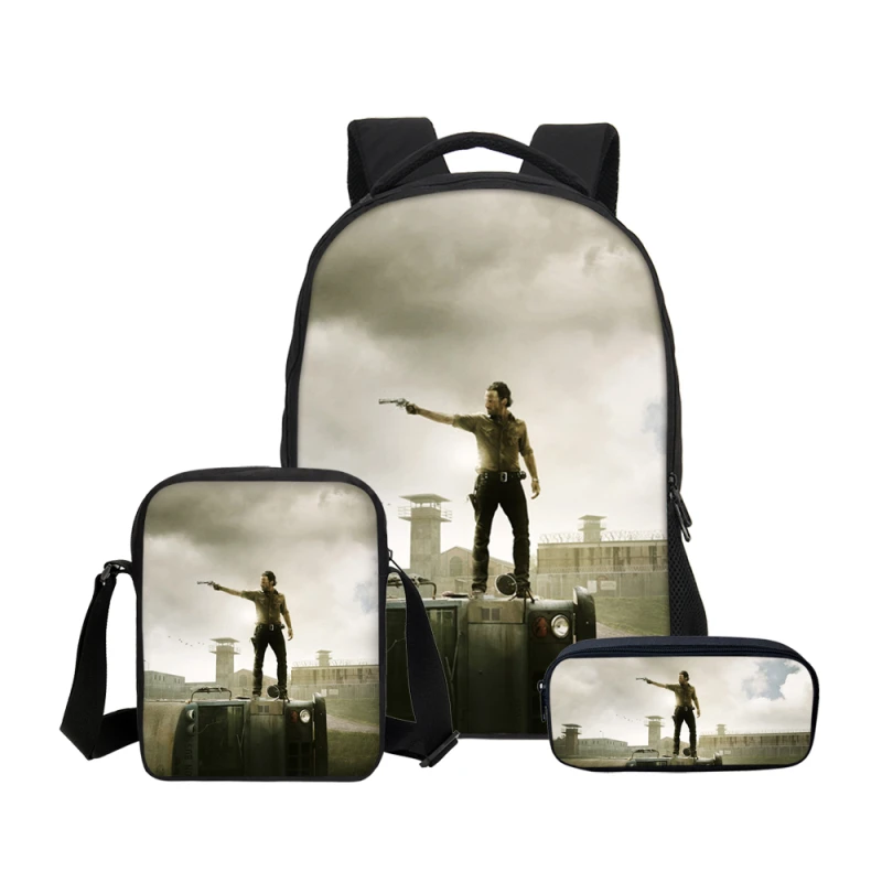 Hynes Eagle The Walking Dead 3D печать рюкзаки Карандаш сумка 3 шт./компл. Портфолио для школы