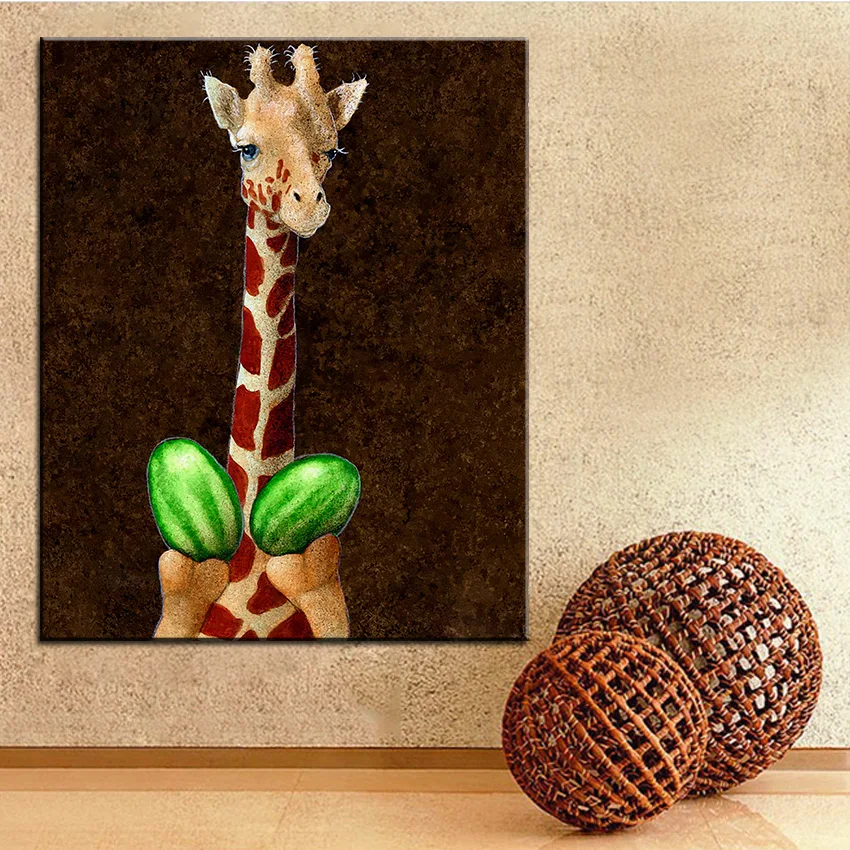 

Large size Printing Oil Painting tall one big melons Wall painting Wall Art Decoration Picture For Living Room painting No Frame
