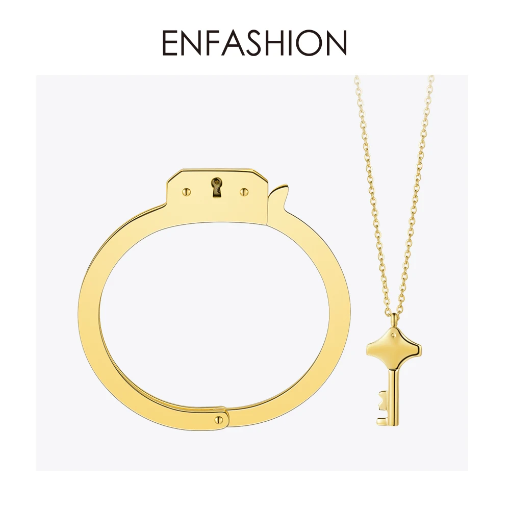 Enfashion наручники манжета браслет маншет золотой цвет нержавеющая сталь для женщин