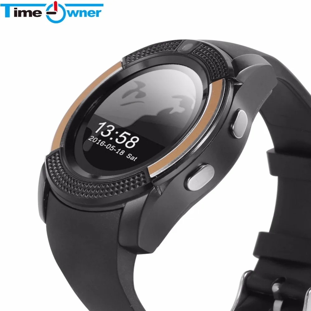 TimeOwner V8S умные часы sim-карта телефон TF карта музыкальные наручные звонок