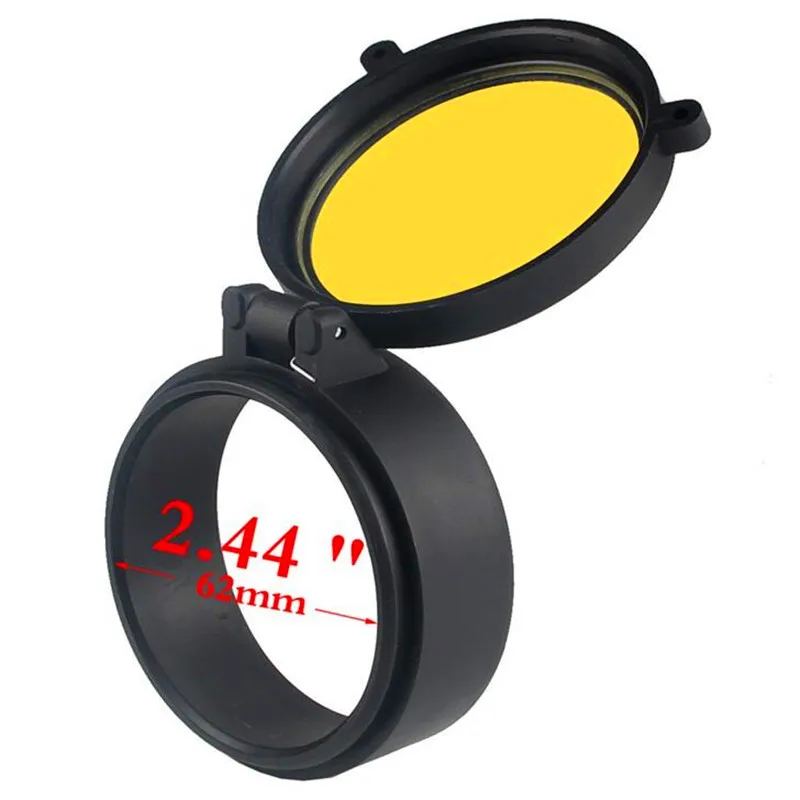 30-69 мм прозрачный желтый RifleScope крышка объектива Флип вверх быстрая пружинная защитная крышка объектива для охоты страйкбола