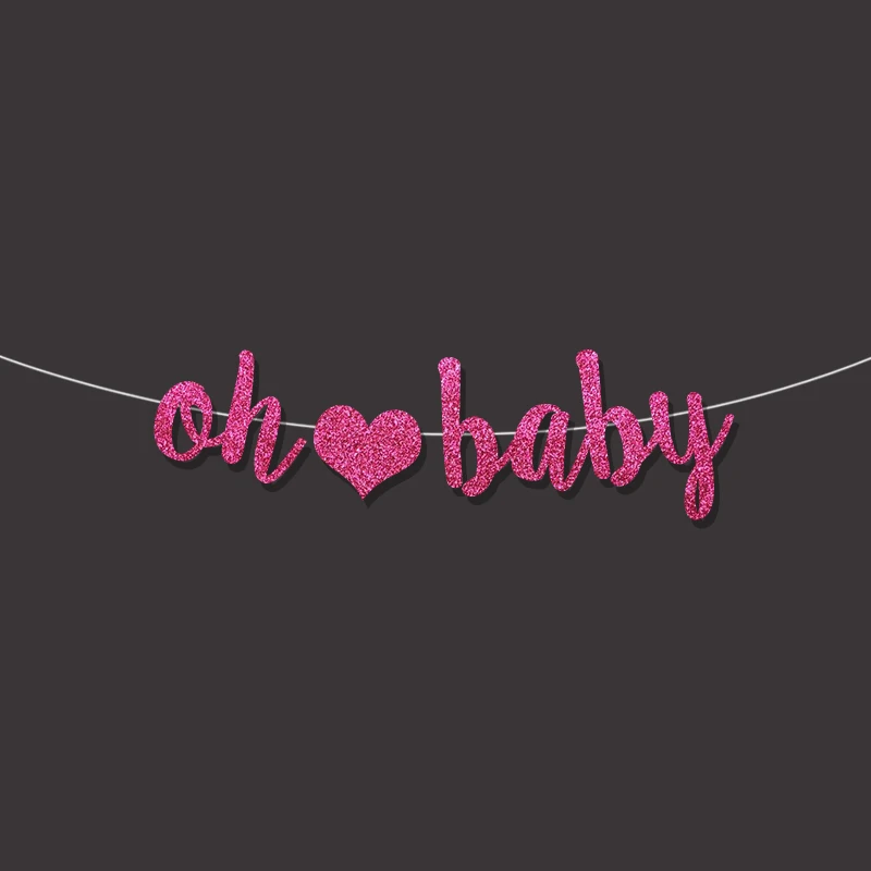 Oh baby banner для мальчиков и девочек Вечерние Декорации первого дня рождения Детские
