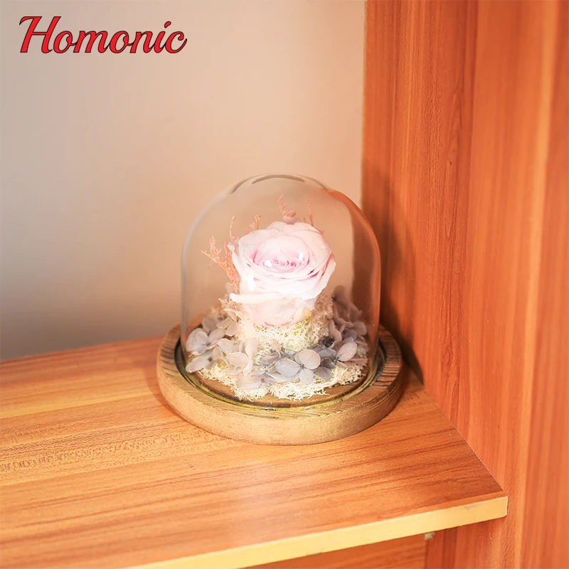 Бесконечные засушенные розы цветок вечные цветы в стекле Романтический День