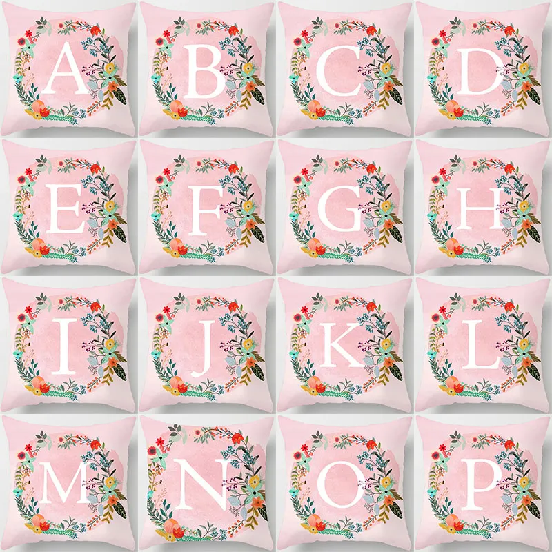 Houspace полиэстер Пич скин на розовом фоне 26 букв английского алфавита для домашний