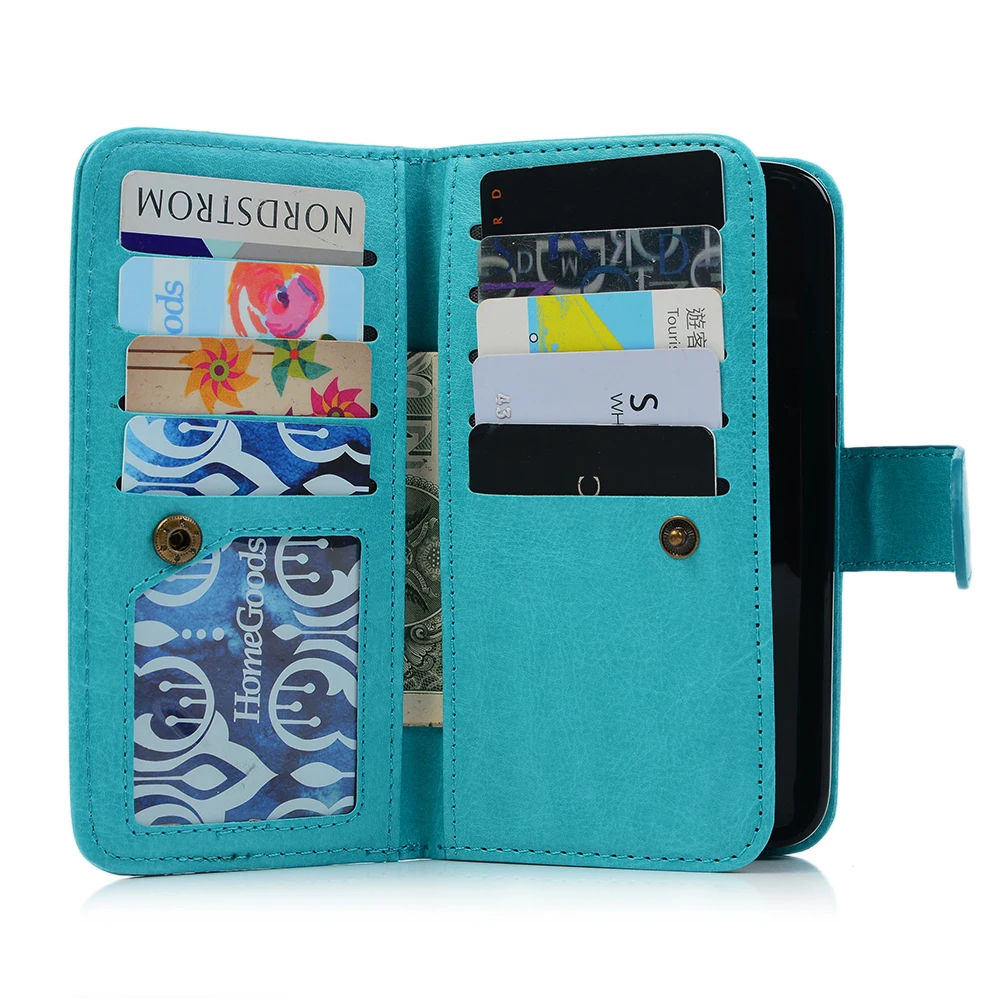 Turata Magnet Flip Wallet Case For iphone X 8 7 6S 6 Plus 2 in 1 Detachable PU Leather Cover Bag With Card Slots iphoneX | Мобильные