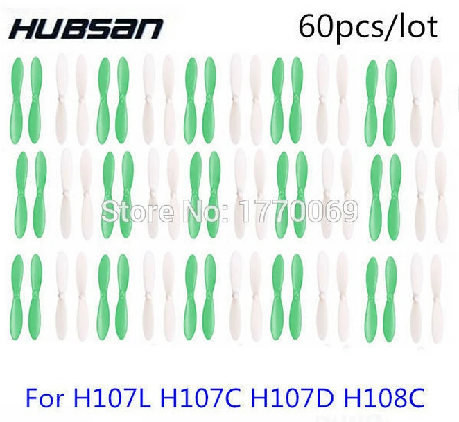 60 шт. Hubsan X4 Квадрокоптер H107L H107C H107D H108C Y310B JXD385 винты квадрокоптера H107 A02 лезвие