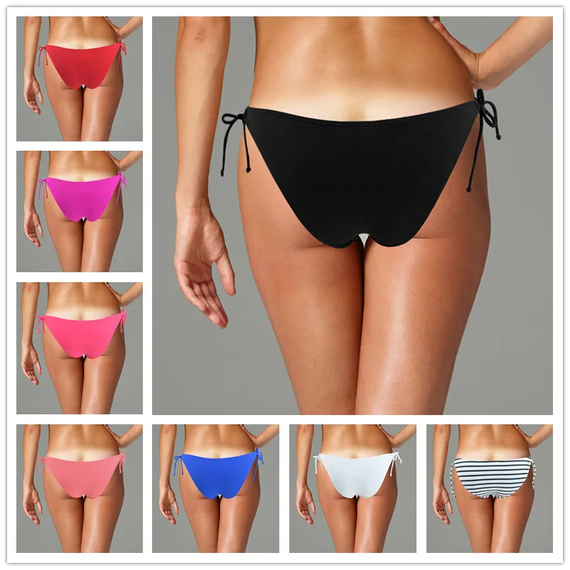 M & бикини с низкой талией сексуальные одноцветные резинки для девочек Шорты