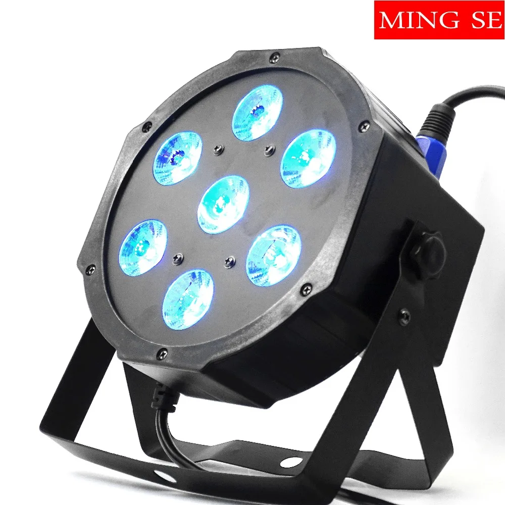 Amazing price 10pcs/lots 7x12w led Par lights RGBW 4in1 flat par dmx512 disco professional stage dj equipment | Лампы и освещение