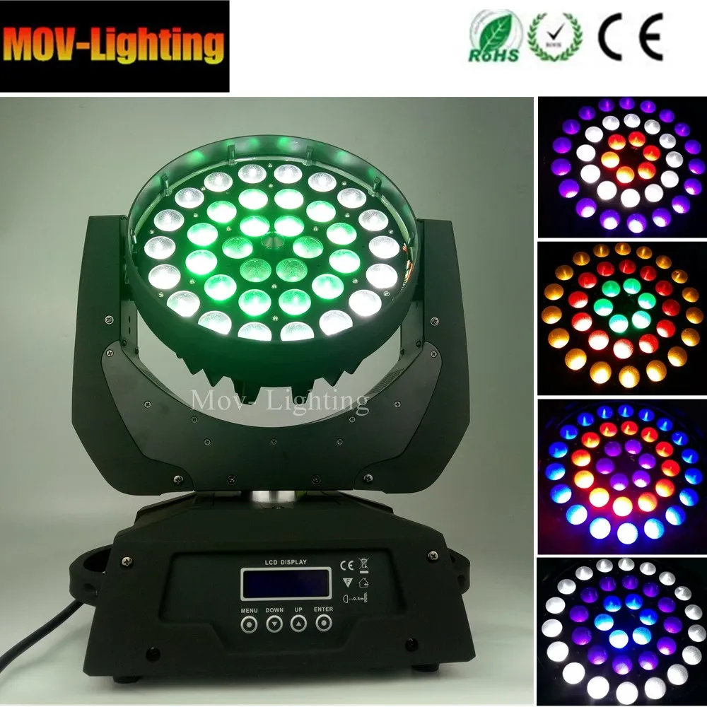 4 шт. хит продаж 36x18 6в1 Led Zoom Dmx сценическое Dj освещение|Эффект освещения сцены| |