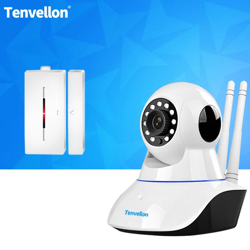 KIT A Система Сигнализации s безопасности домашняя wifi ip-камера Беспроводная сигнализация с датчиком сигнализация дистанционный детектор дыма DIY комплект управление приложением - Цвет: KIT A
